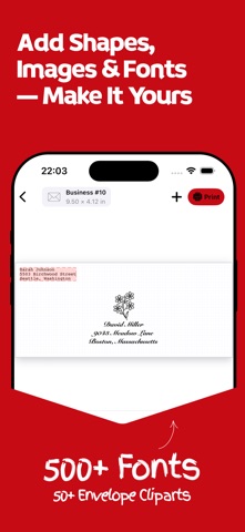 Envelope Printer Address Label iPhone screenshot