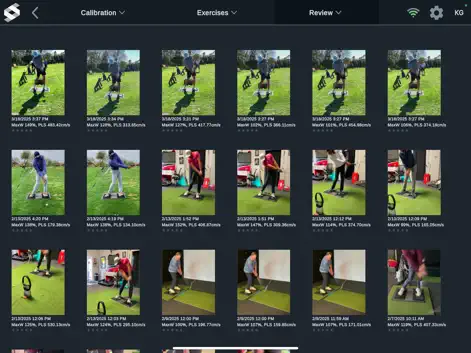 SensorEdge App recorded session review interface