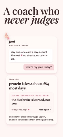 JeniFit: weight loss coach iPhone screenshot