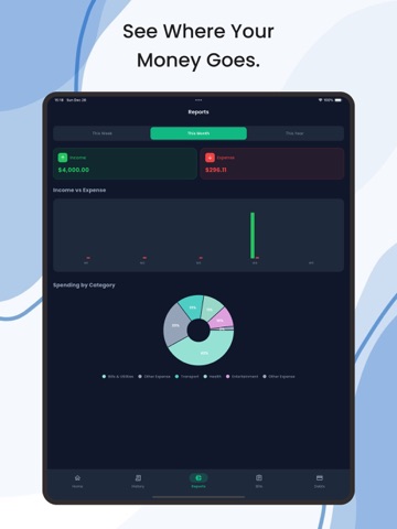 Fintrack - AI Expense Tracker iPad screenshot