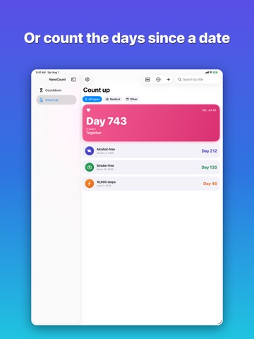 Countdown Widget: NanoCount iPad screenshot