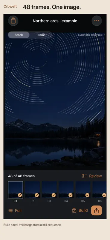 Orbweft Star Trails screenshot 1 of 5