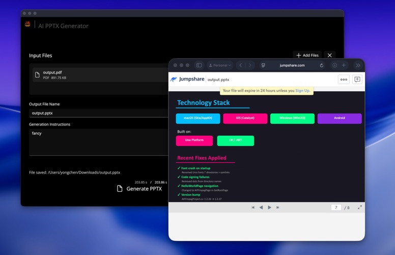 App screenshot