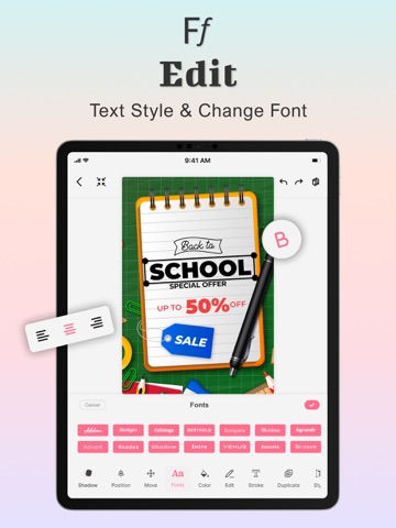 Poster Maker - Flyer Maker Ads iPad screenshot