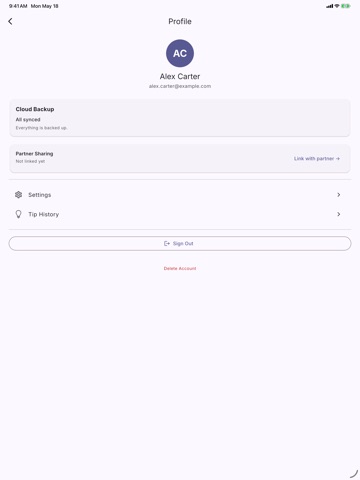 DadTrack: Parenting Journal iPad screenshot