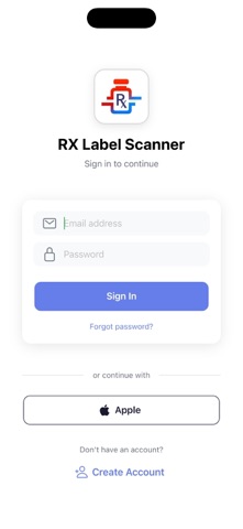 Rx Label Scanner screenshot