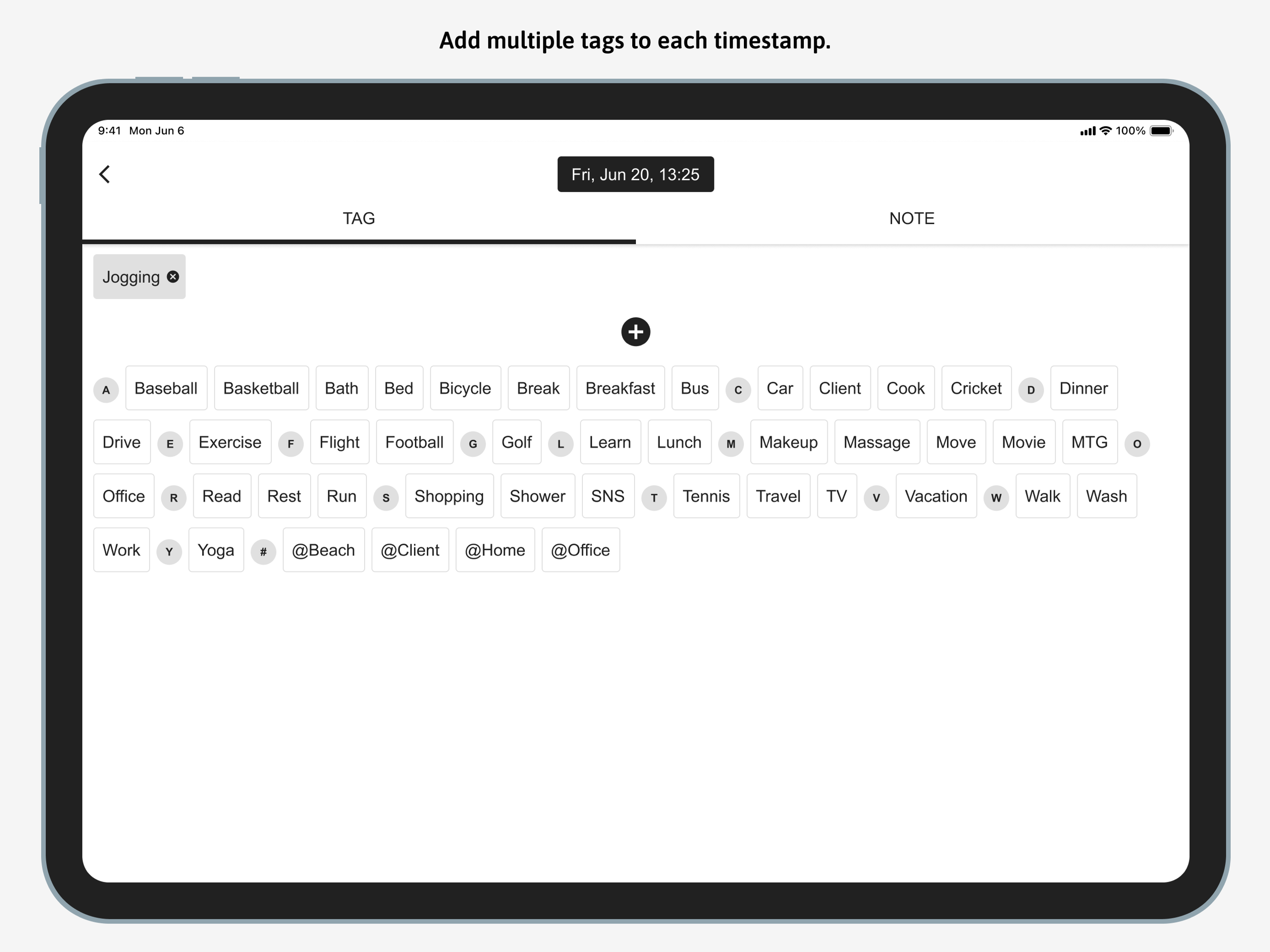 TagTimes – One Tap Time Log