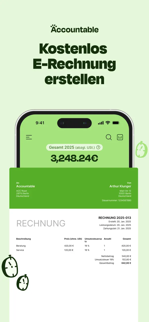 Accountable für Selbstständige Screenshot 2