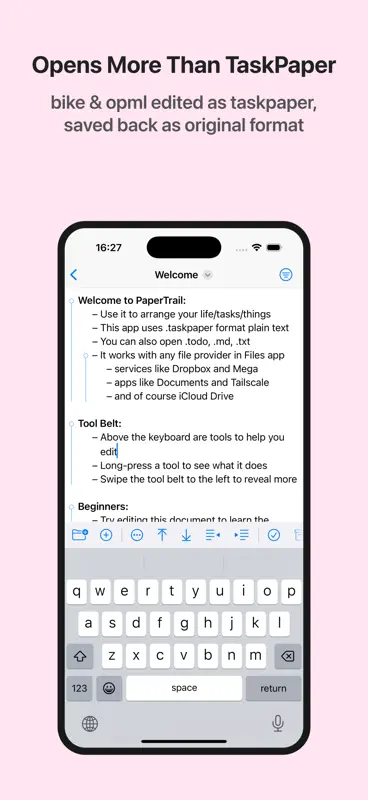 PaperTrail: TaskPaper Client screenshot 2 of 10