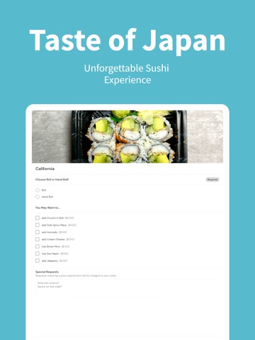 Mr. Fuji Sushi Clifton Park iPad screenshot