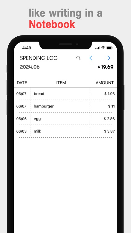 Spending Log - Money Manager