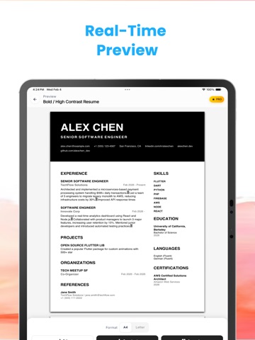ATS Resume Builder & CV Maker iPad screenshot