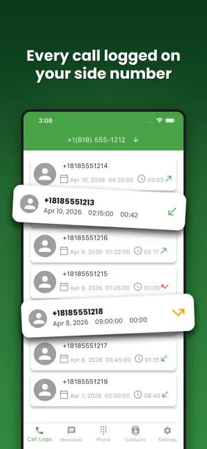 Side Number: Phone Call + Text screenshot 3