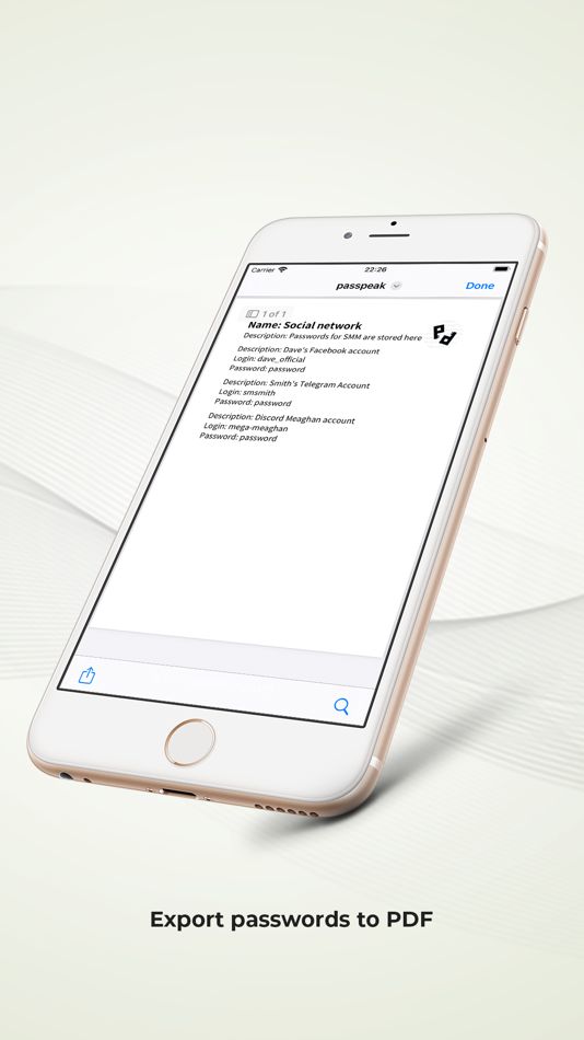 #6. PassPeak - Password Storage (iOS) Podle: SK SST, OOO