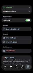 Sports Betting : Bet Tracker screenshot