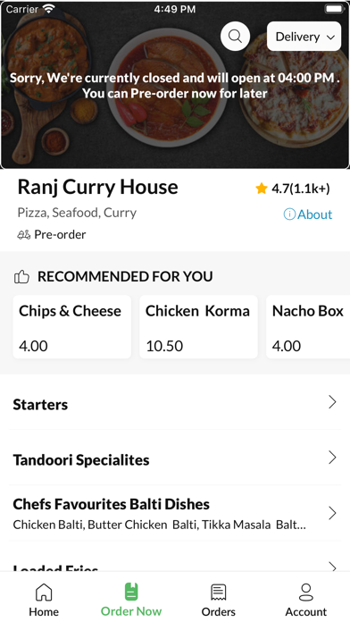 Ranj Curry House Screenshot