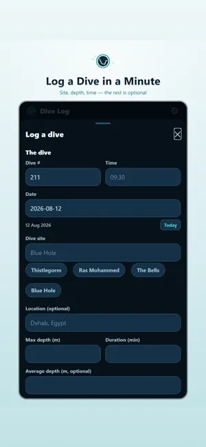 Scuba Log: Dive Logbook screenshot 2