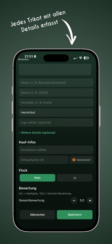 JerseyCollector iPhone screenshot
