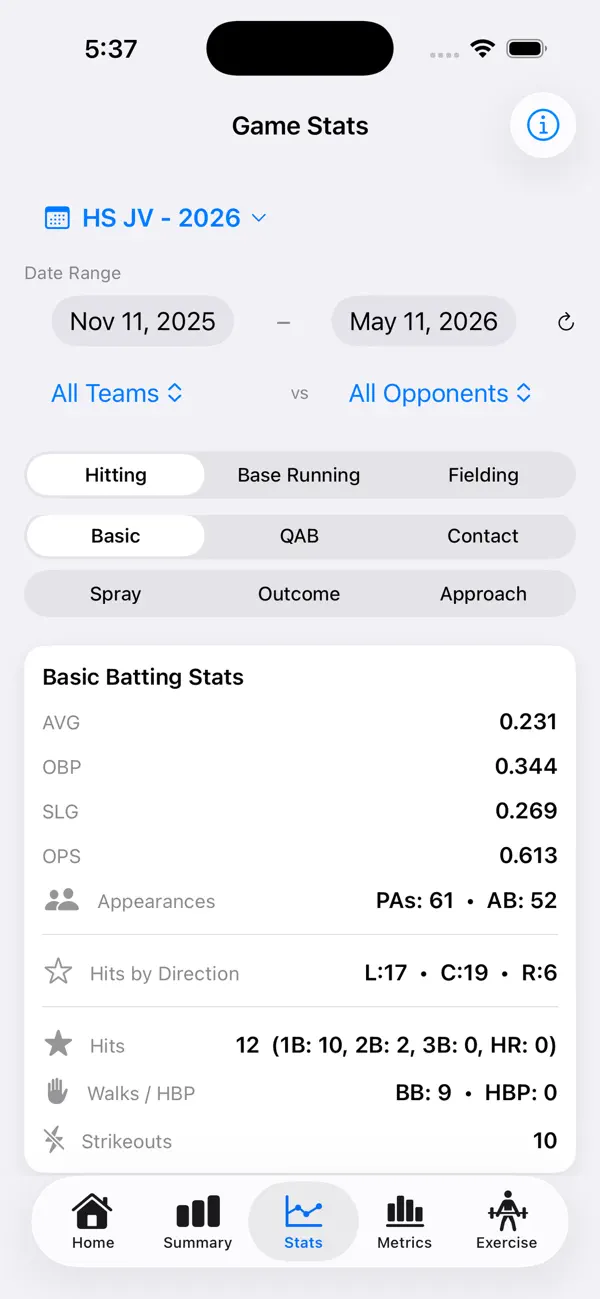 Screenshot #3 pour MyLog - Baseball/Softball