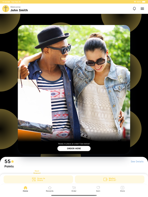 Milk and Honey Coffee House iPad screenshot 1 - Food & Drink app