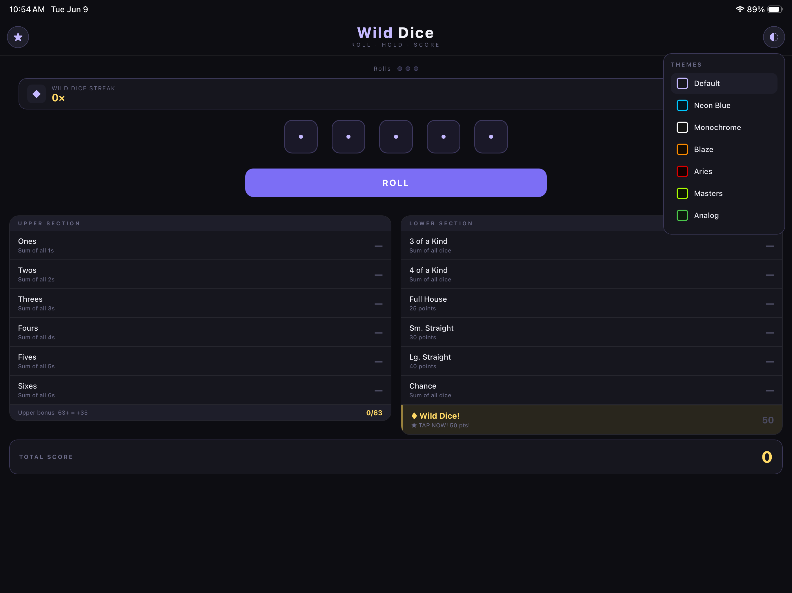 Wild Dice by Wolf Applications screenshot 7