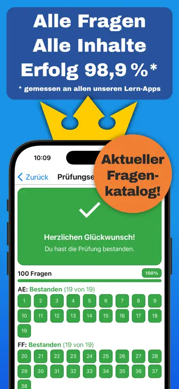Fallschirmsprung Lernfragen screenshot 1 of 10