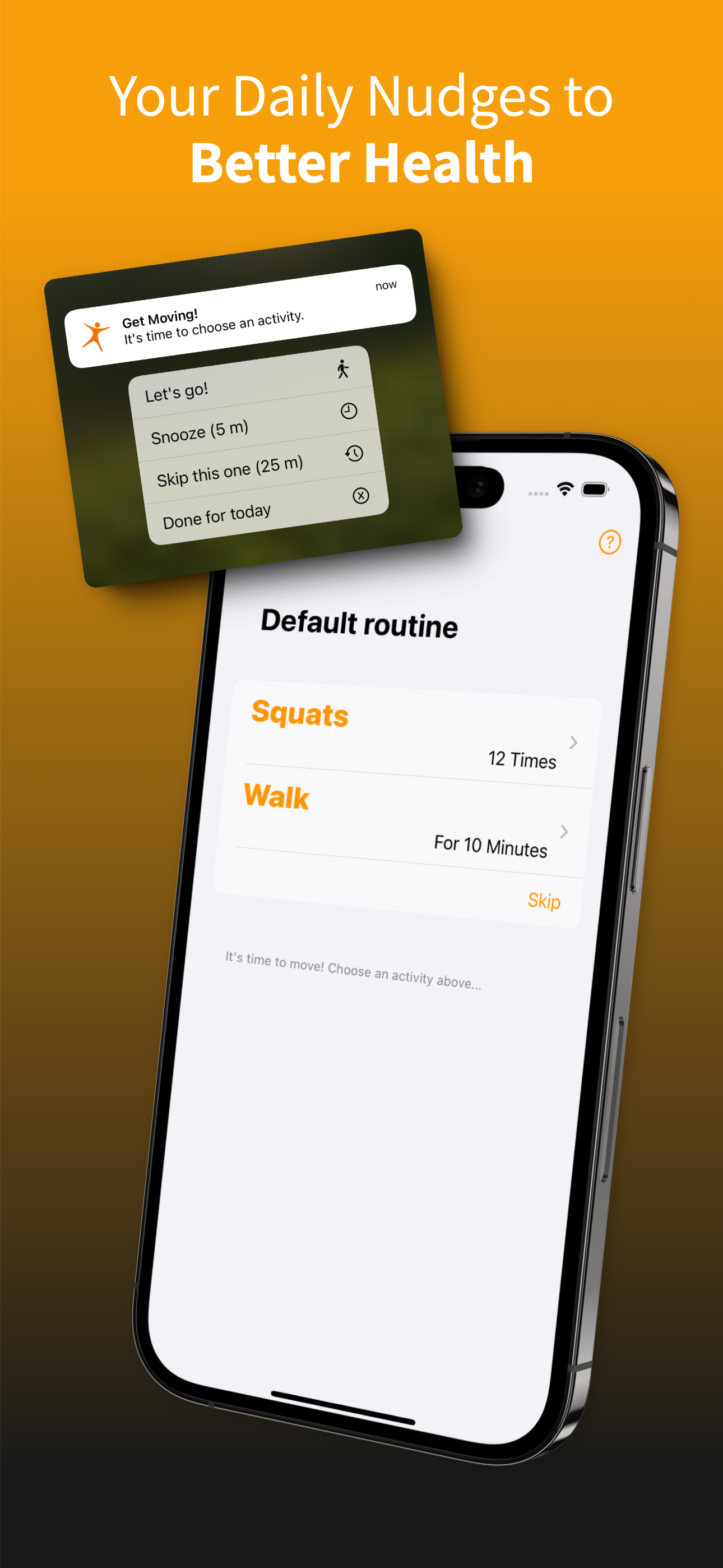Get Moving! Healthy Reminders