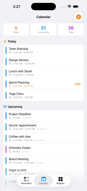Reminders & Calendar Widget screenshot 3
