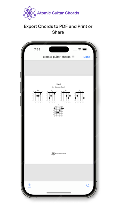 Atomic Guitar Chords Screenshot