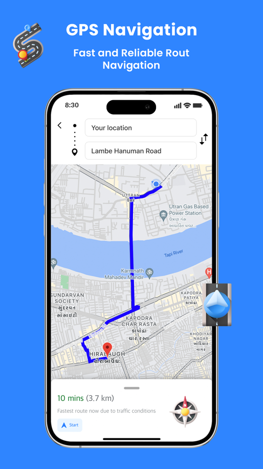 #1. GPS Navigation - Live Traffic (iOS) 由: Akhil Dholariya
