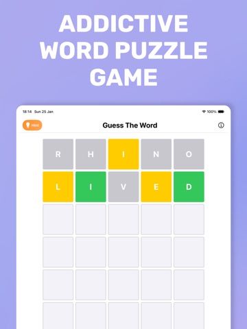 Word guess - game iPad screenshot