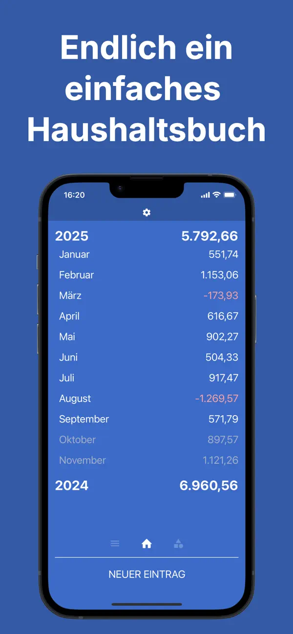 Ausgaben Manager Haushaltsbuch Screenshot 1