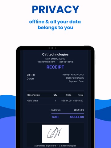 Receipt Maker : Make Receipt iPad screenshot