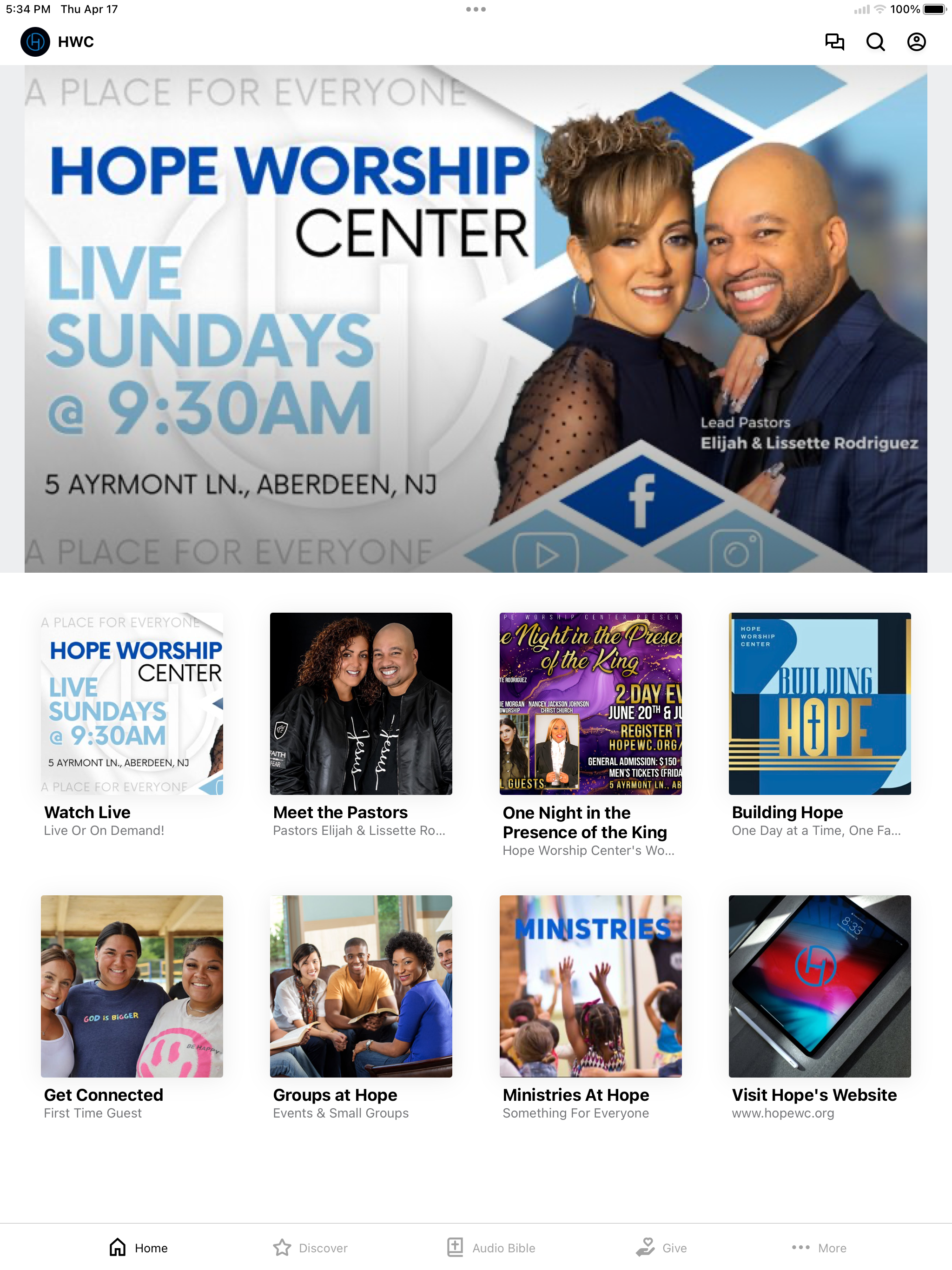 Hope Worship Center NJ
