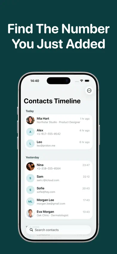 Recent Contacts Timeline screenshot 2