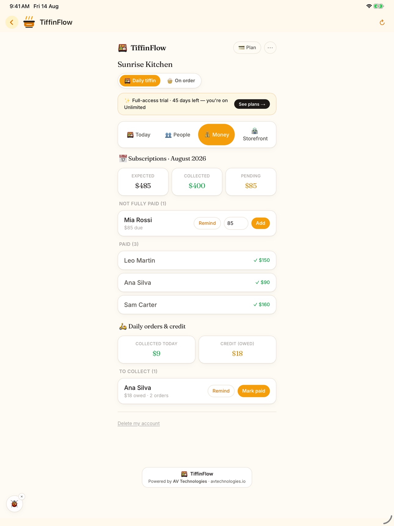 Screenshot 8 of TiffinFlow