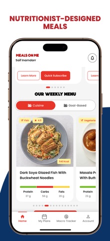 Meals on Me: Healthy Meal Plan iPhone screenshot