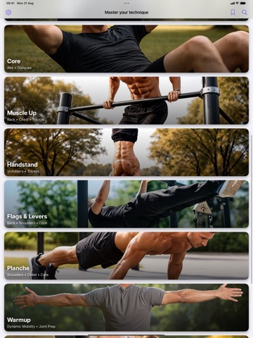 Caliscool: Calisthenics iPad screenshot