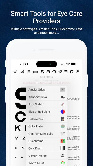 Eye Chart Screenshot