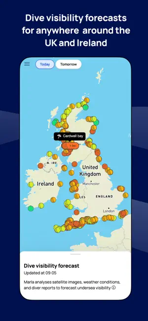 Marla Blue - Diving forecasts iPhone screenshot 1