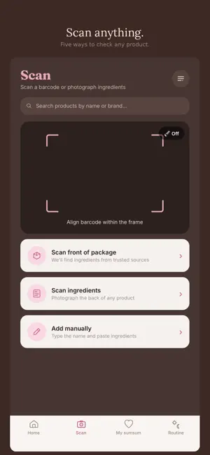 sumsum — skincare scanner screenshot 1