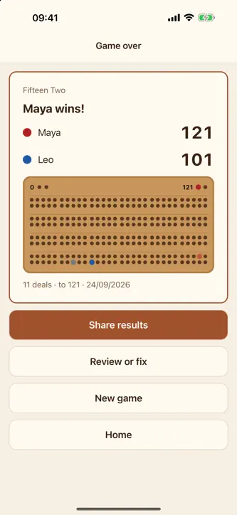 Fifteen Two: Cribbage Board screenshot 3