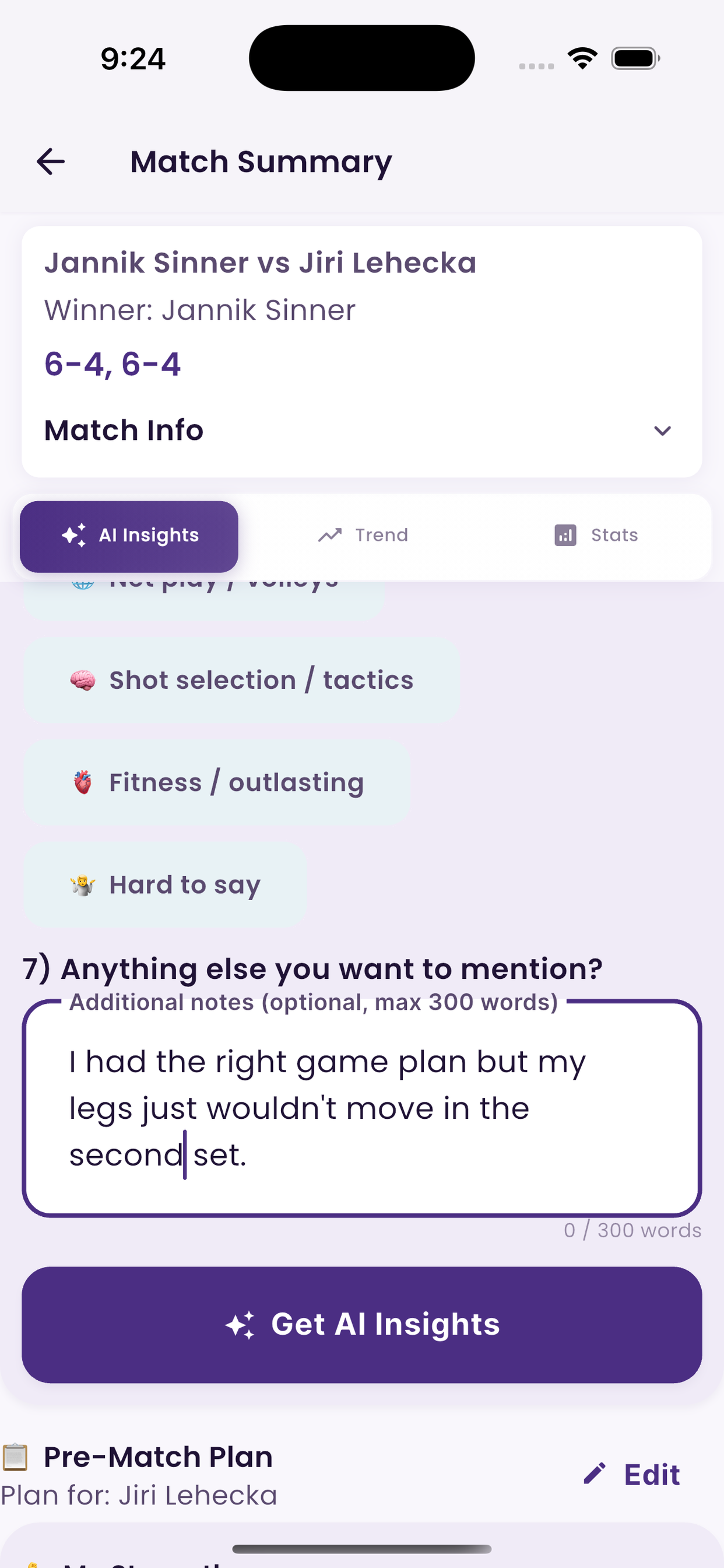 Tennis Matchlytics