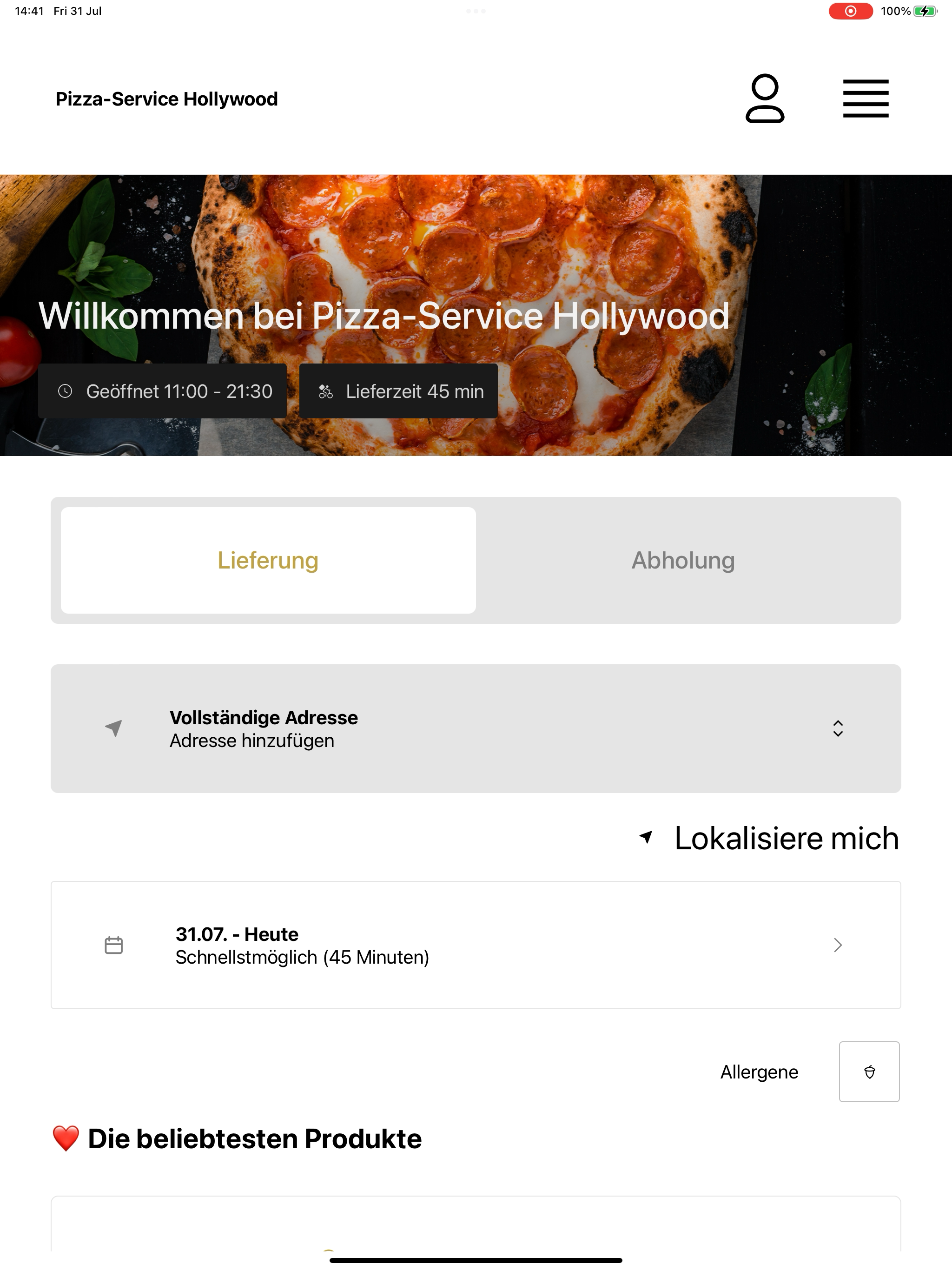 Pizza-Service Hollywood AT screenshot 5