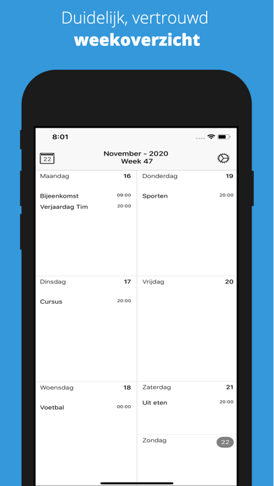 Screenshot #1 pour WeekKalender
