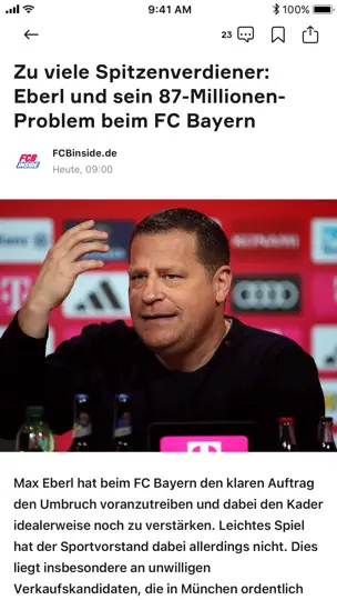 Screenshot von OneFootball - Fußball News auf dem iPhone 2