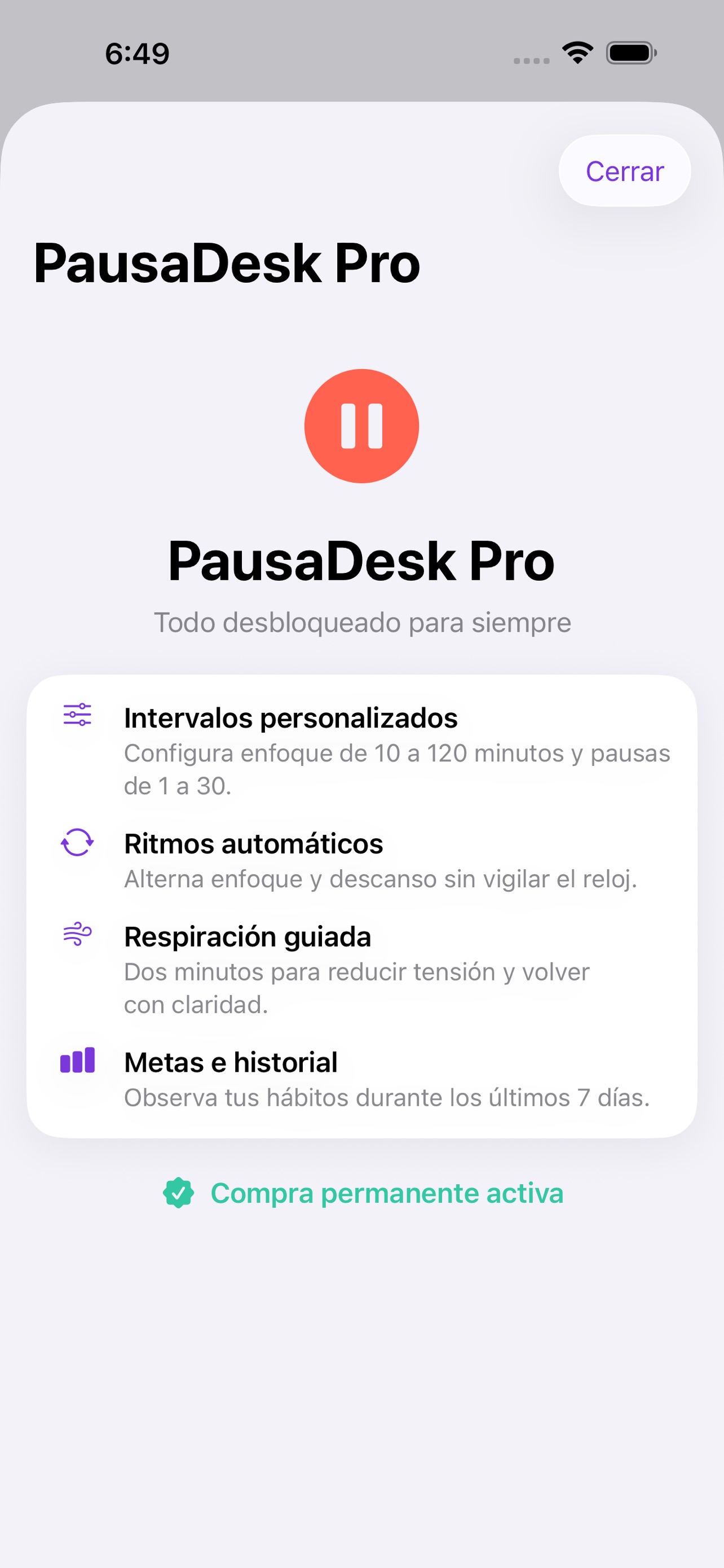 Screenshot 4 of PausaDesk