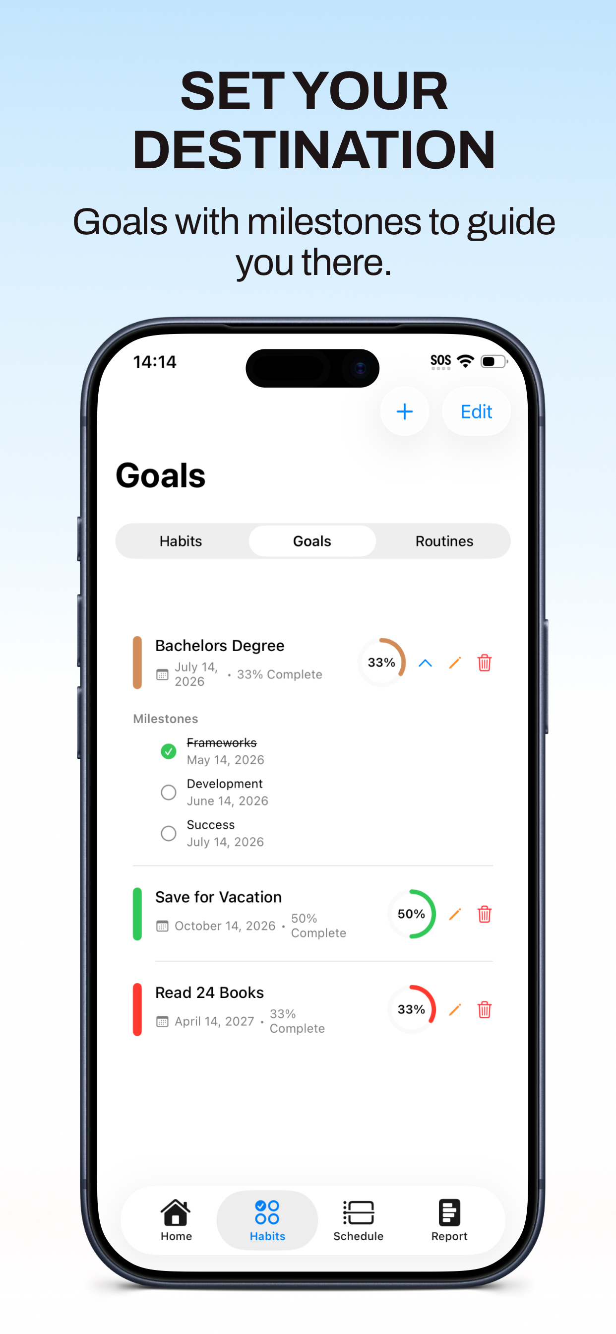 Momentum - Habits and Goals