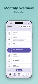 Name day calendar & reminder screenshot