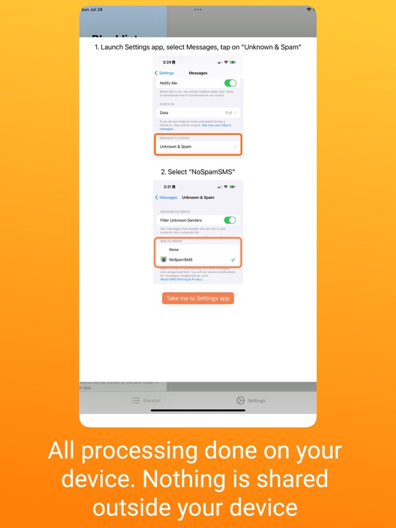 Screenshot #4 pour NoSpamSMS: Stop Spam Messages